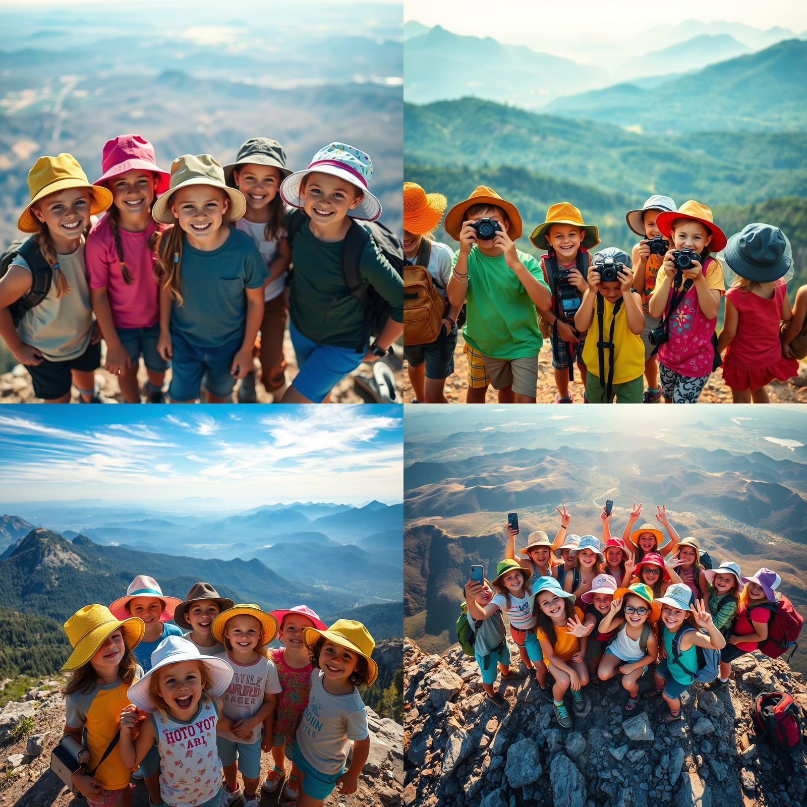 Children Capture Breathtaking View on Mountain Hike in Profe...