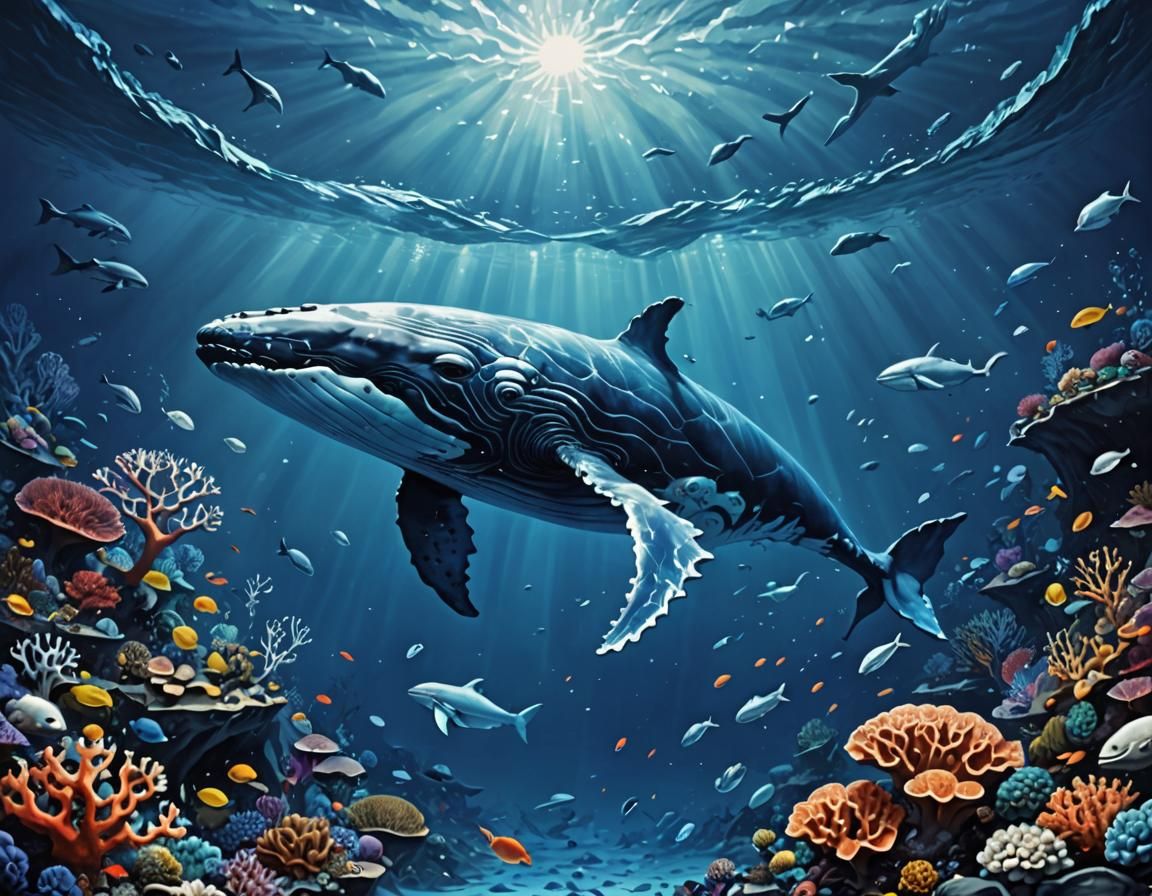 Ocean Dream: Whale in Coral Crypt