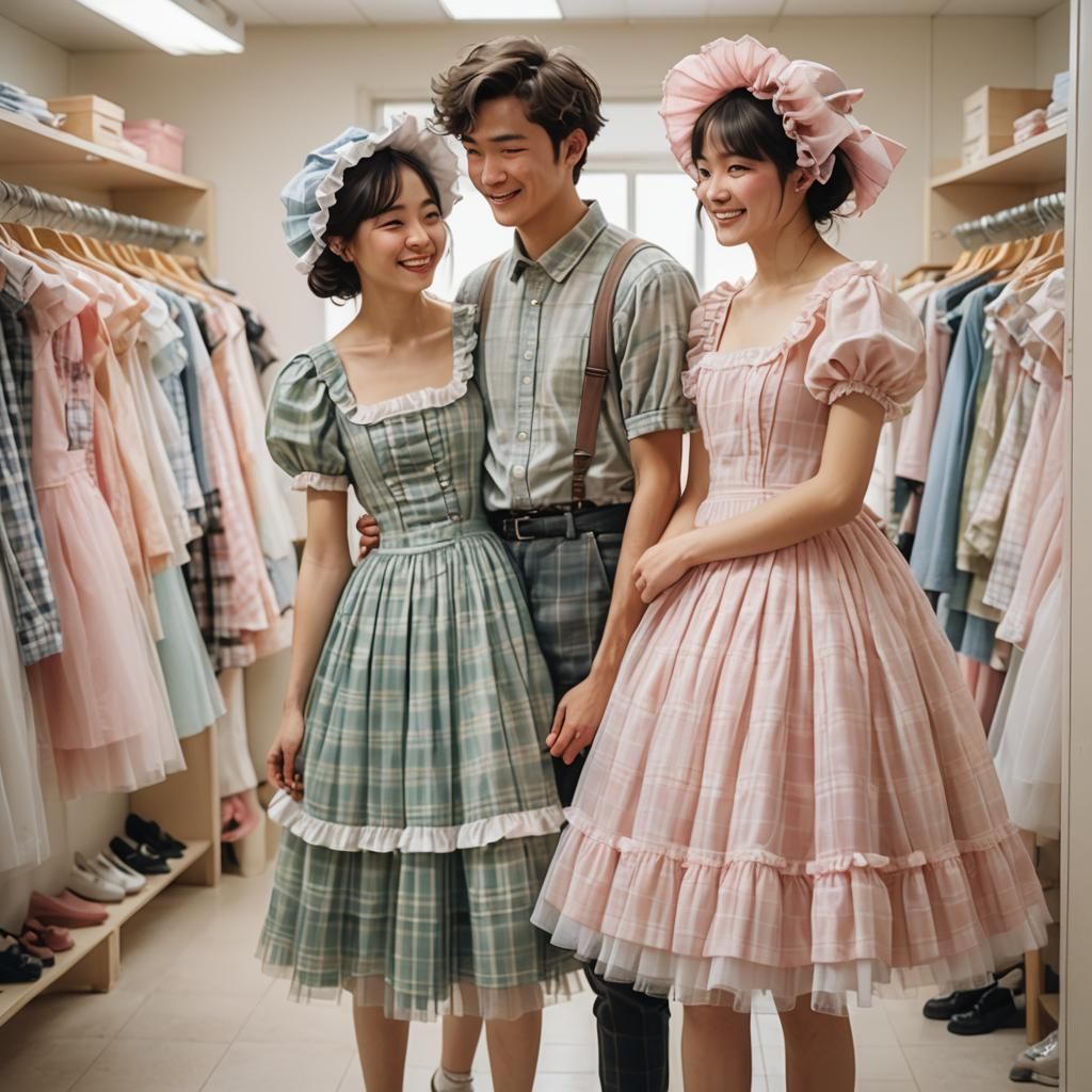 Crossdressing Art: Young Man in Pastel Colors