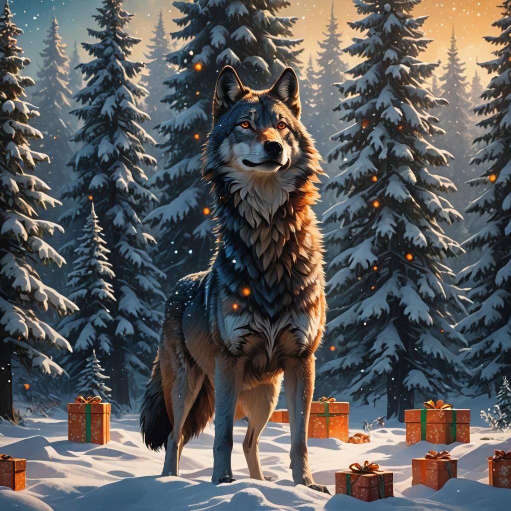 Wolf's Christmas: A Winter Wonderland Scene