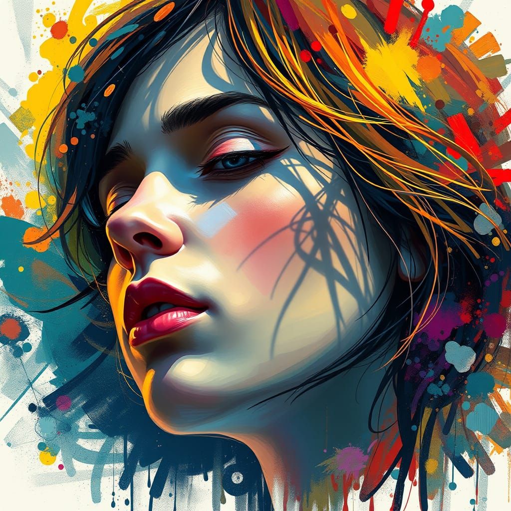 Emotional Sonata in Hyperrealistic Splash Art Style