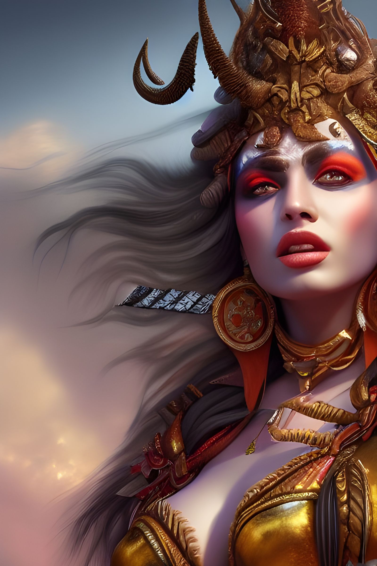 Golden Shaman Warrior Goddess Queen + prints @Society6