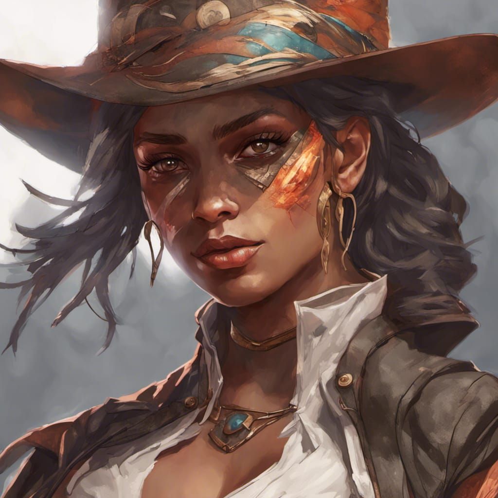 Babydoll Assassin with Eye Patch, Hyperdetailed Portrait