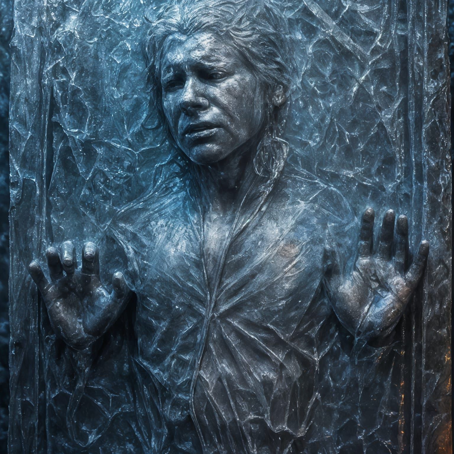 Han Solo Frozen in Carbonite Crystalization