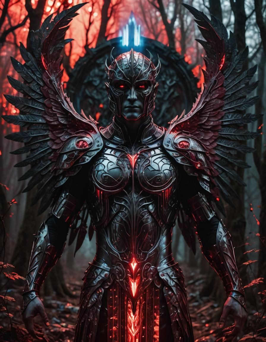 Zephyr, God of Dawn, in Surreal Post-Apocalyptic Forest