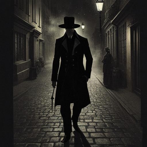 A Moody Street Scene Lit Only by a Single Cigarette