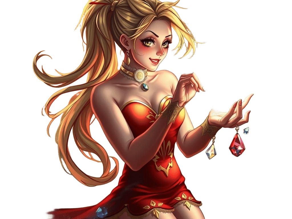 Voluptuous Blonde Sorceress Concept Art