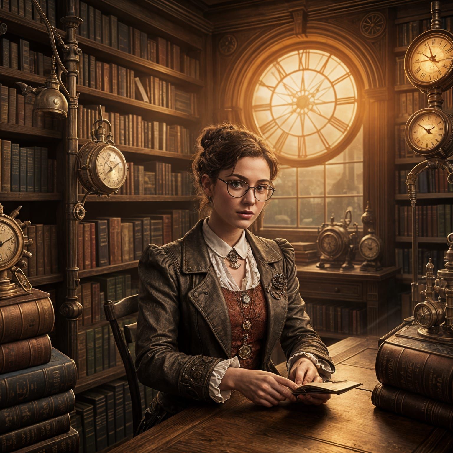 Steampunk librarian