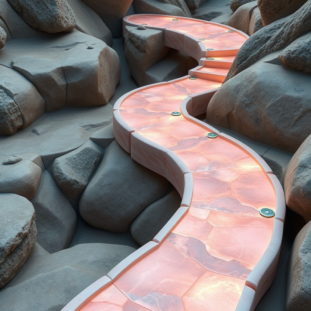 The curved walkways in Quariel are created using a combination of advanced engineering techniques and the rock-based spe...