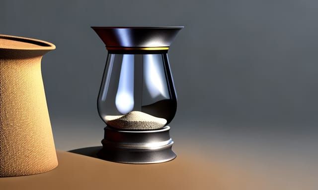 Detailed Hourglass with Sand in Oil Painting Style