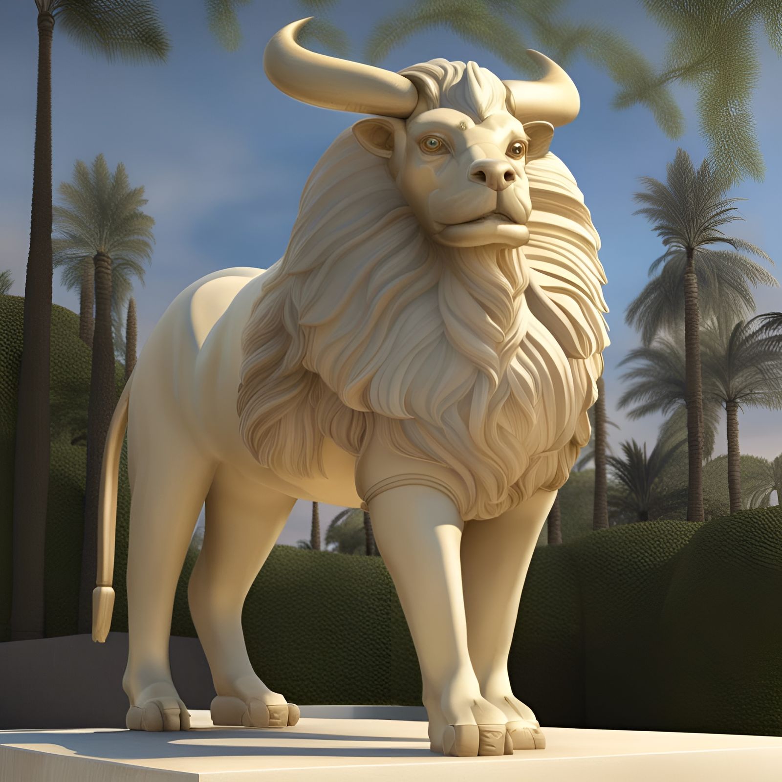 Detailed Image of a Sumerian Lamassu