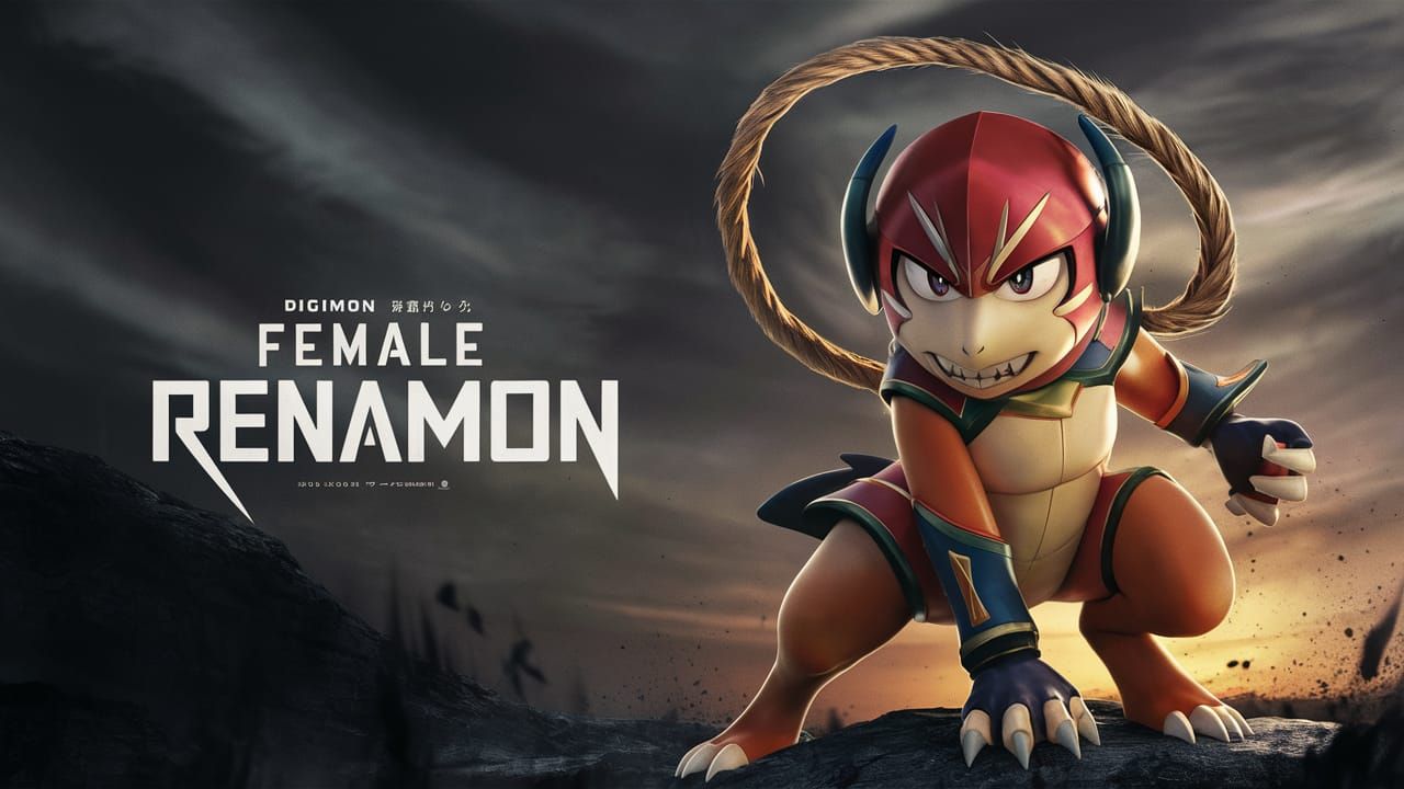 Female Renamon Movie Poster: Fierce Digital Art