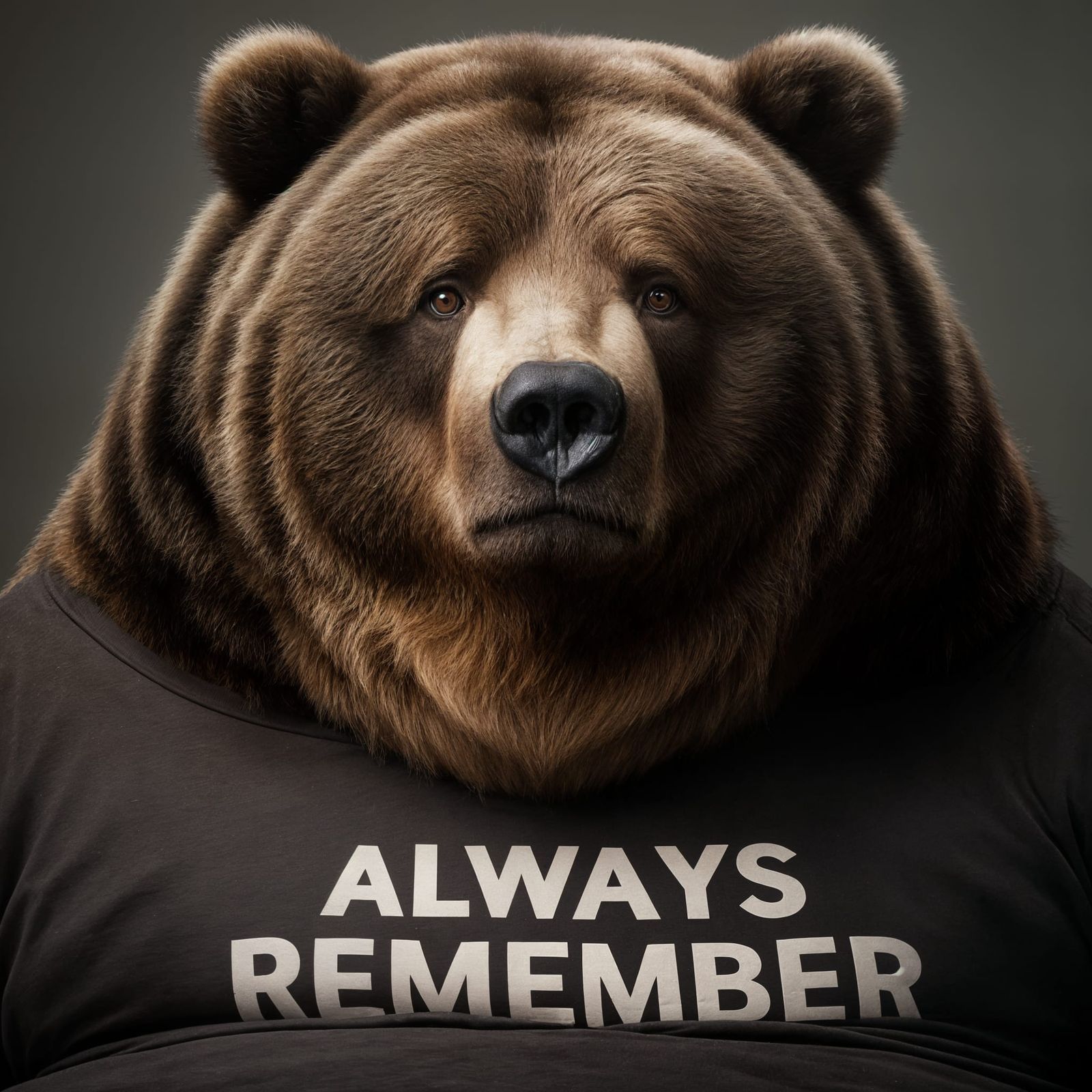 Sarcastic Kodiak Bear Portrait in Studio