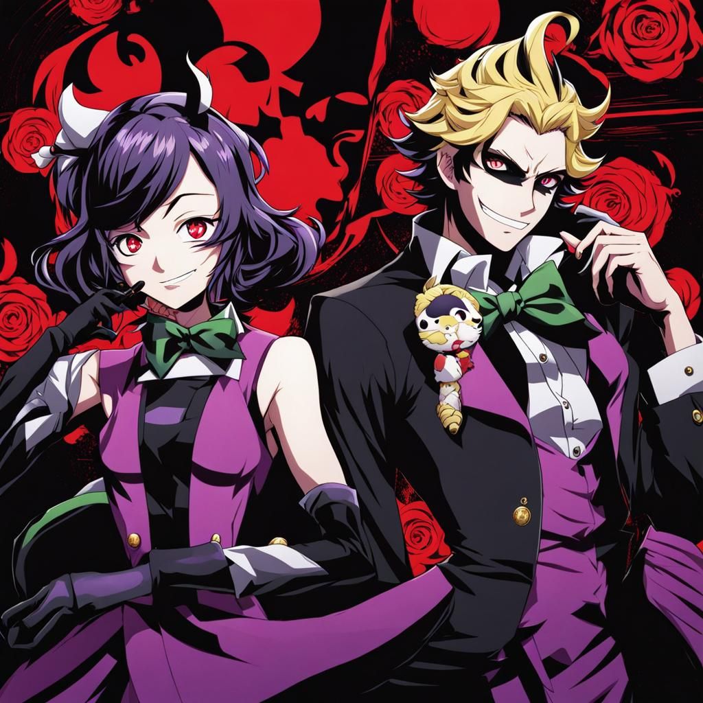 Shinobu and Joker: Anime Key Visual Art