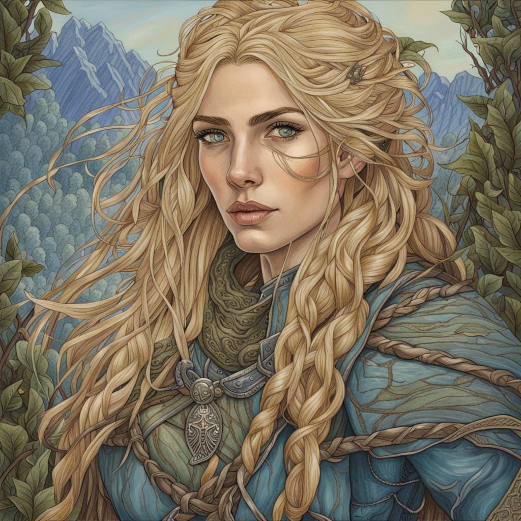 Fantasy Ranger Portrait in Ornate Detail