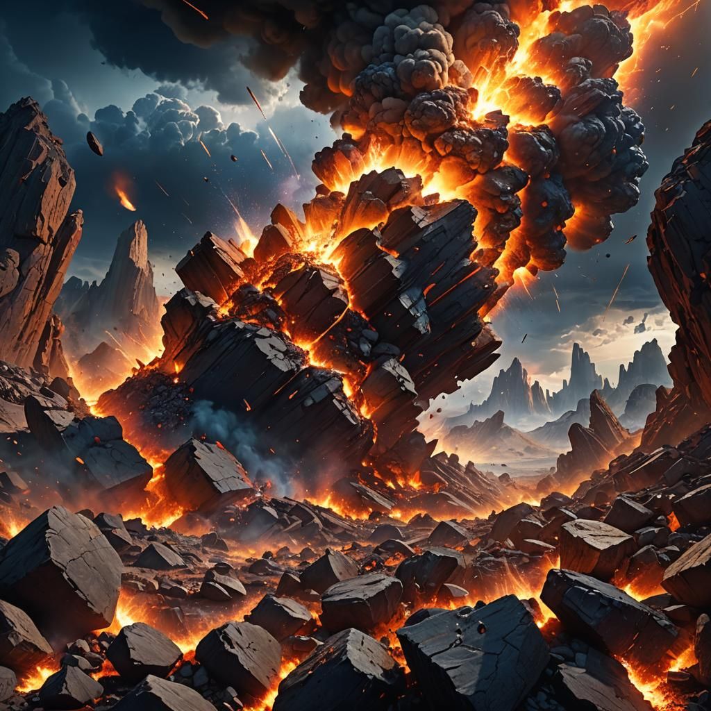 Earth Exploding: A High Fantasy Matte Painting