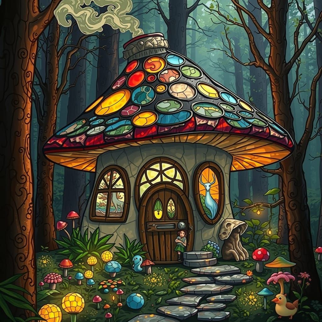 Cozy Mushroom Home in an Enchanted Forest