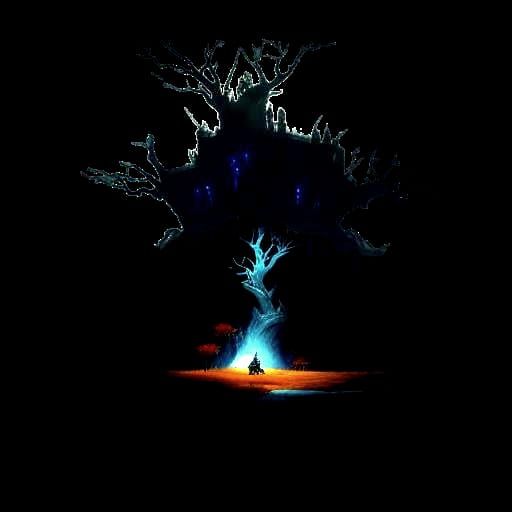 Transgender Migrant Inmates by Gnarled Tree: Digital Matte P...