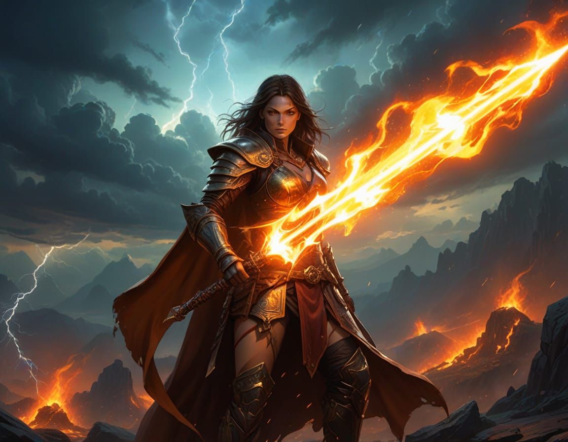 Epic Fantasy Heroine Wields Sword of Lightning