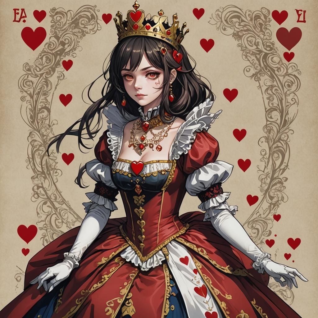 Anime Queen of Hearts Digital Rendering