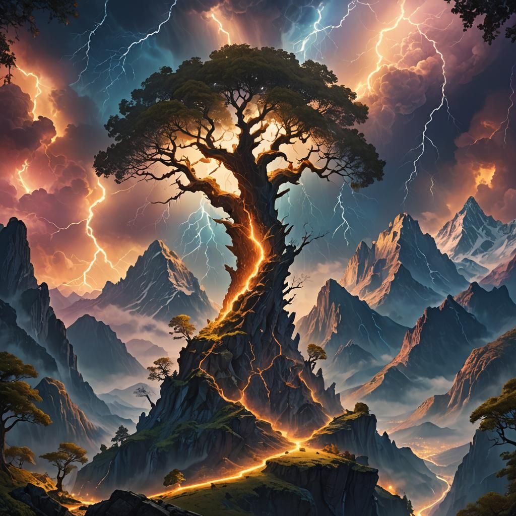 Olympus Ablaze: A Baroque Fantasy Painting