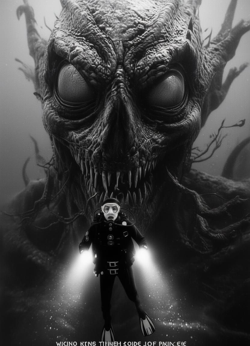 Terrified Scuba Diver Cornered by Sea Monster