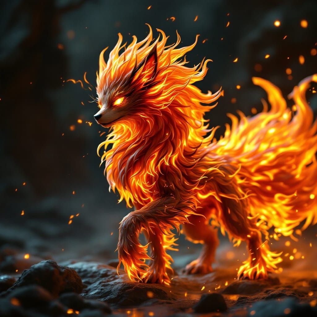 Flareon Epic Fantasy Masterpiece in Cinematic Style