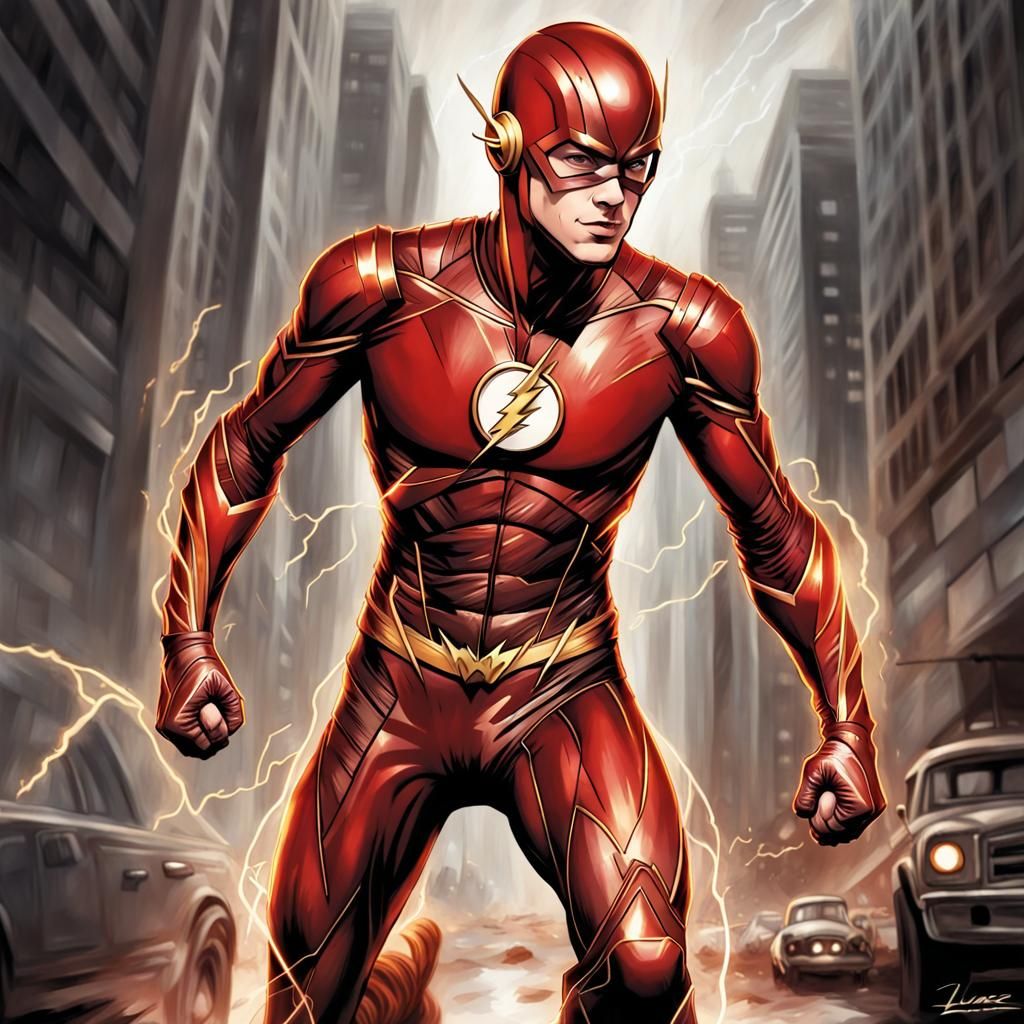 The Flash Comic Book Art: Lucas Till as DC Hero