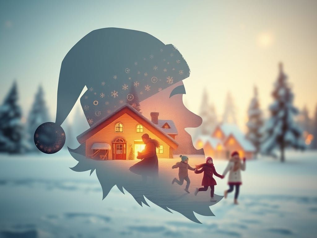 Enchanted Winter Wonderland in Soft, Golden Light