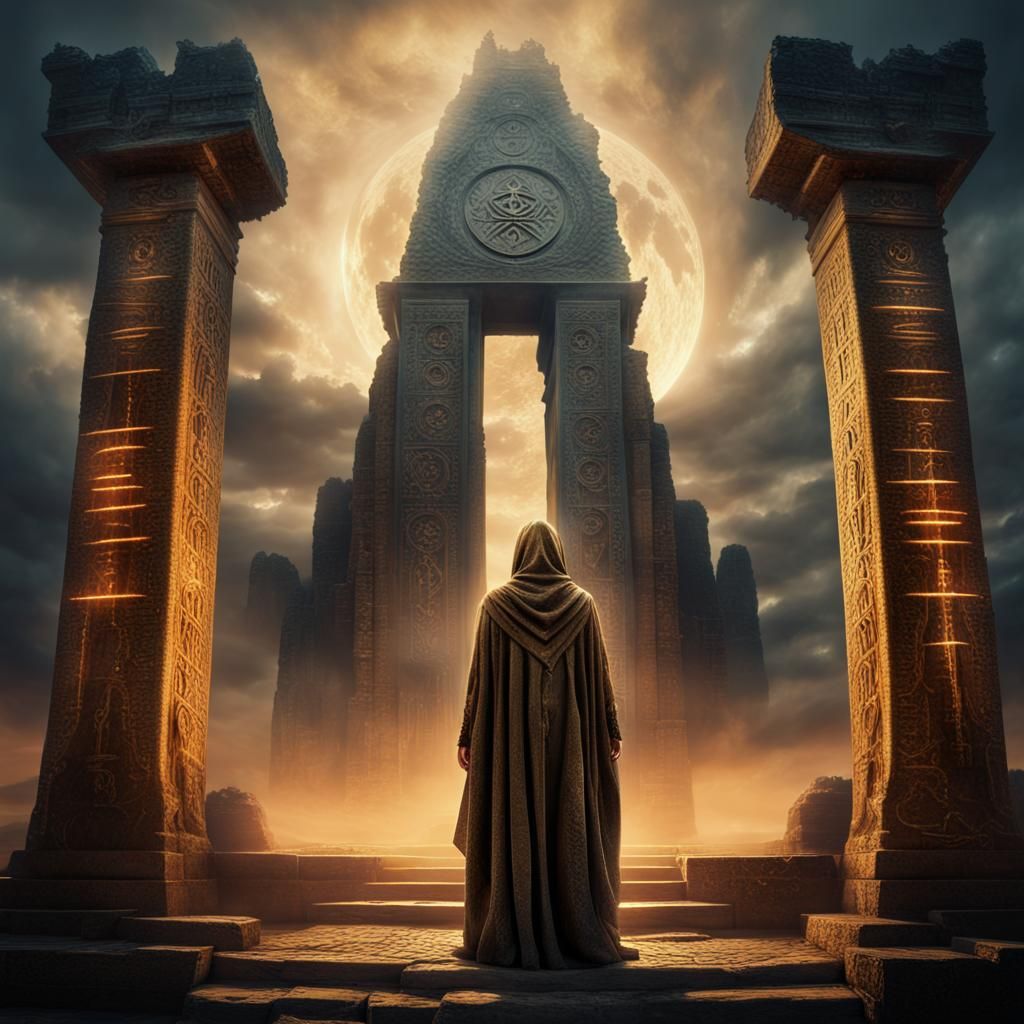 Fantasy Portrait of Shrouded Figure in HDR