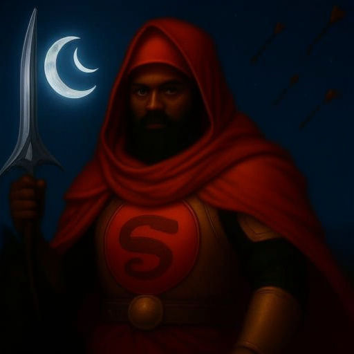 Crimson Serpent Lord on Horseback