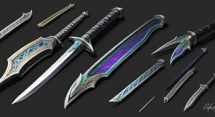 Detailed 3D Anime Weapon Design