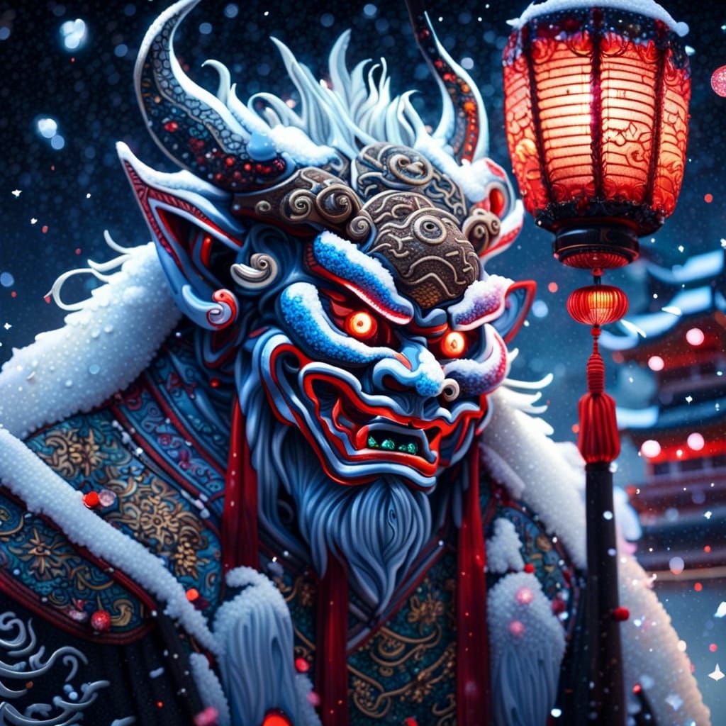 Oni in the Snow II ❄️ 🌨️