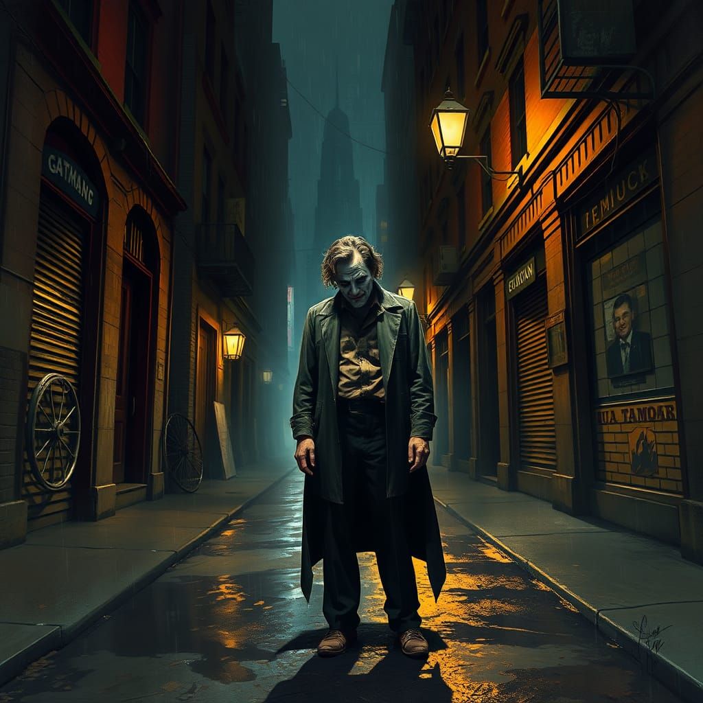 Arthur Fleck in Gotham: Gritty Futurism