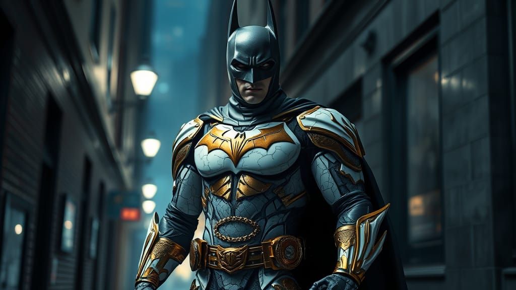 Dark Knight in Shattered Porcelain Armor