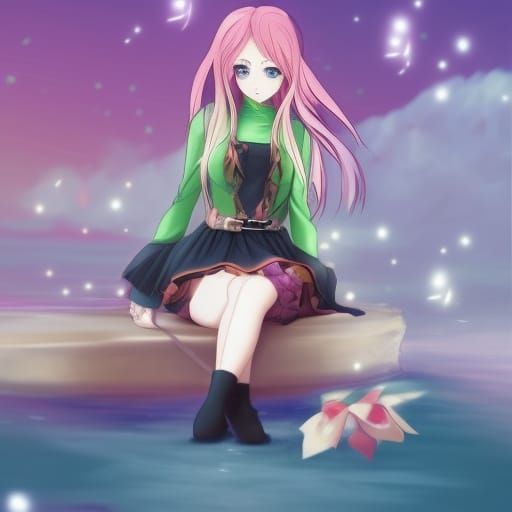 Anime Style Hot Girl Illustration