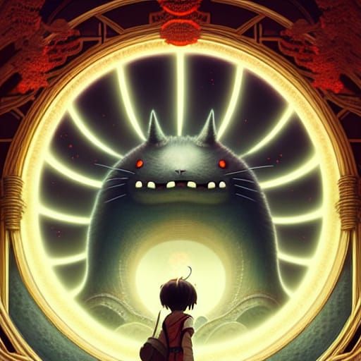 Studio Ghibli Totoro Digital Matte Painting