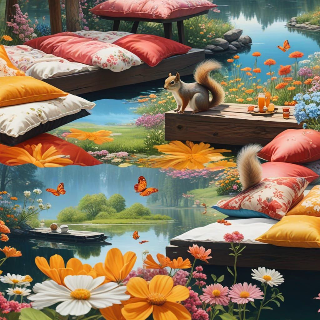 Squirrel in a Sunny Florid Woodland Scene