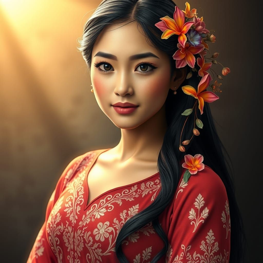 Daragang Magayon Portrait in Art Nouveau Style