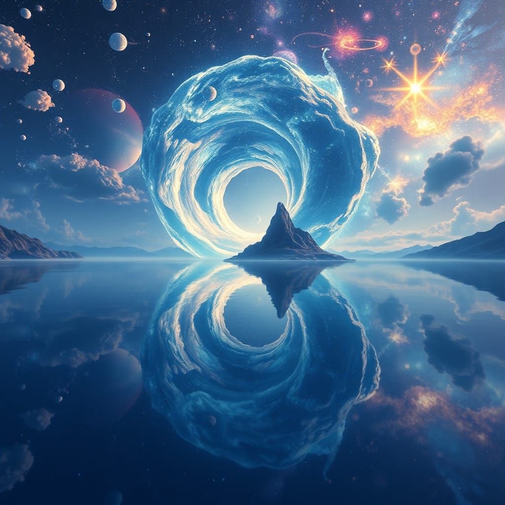 Blue Lake Fantasy Portal to Parallel Universe