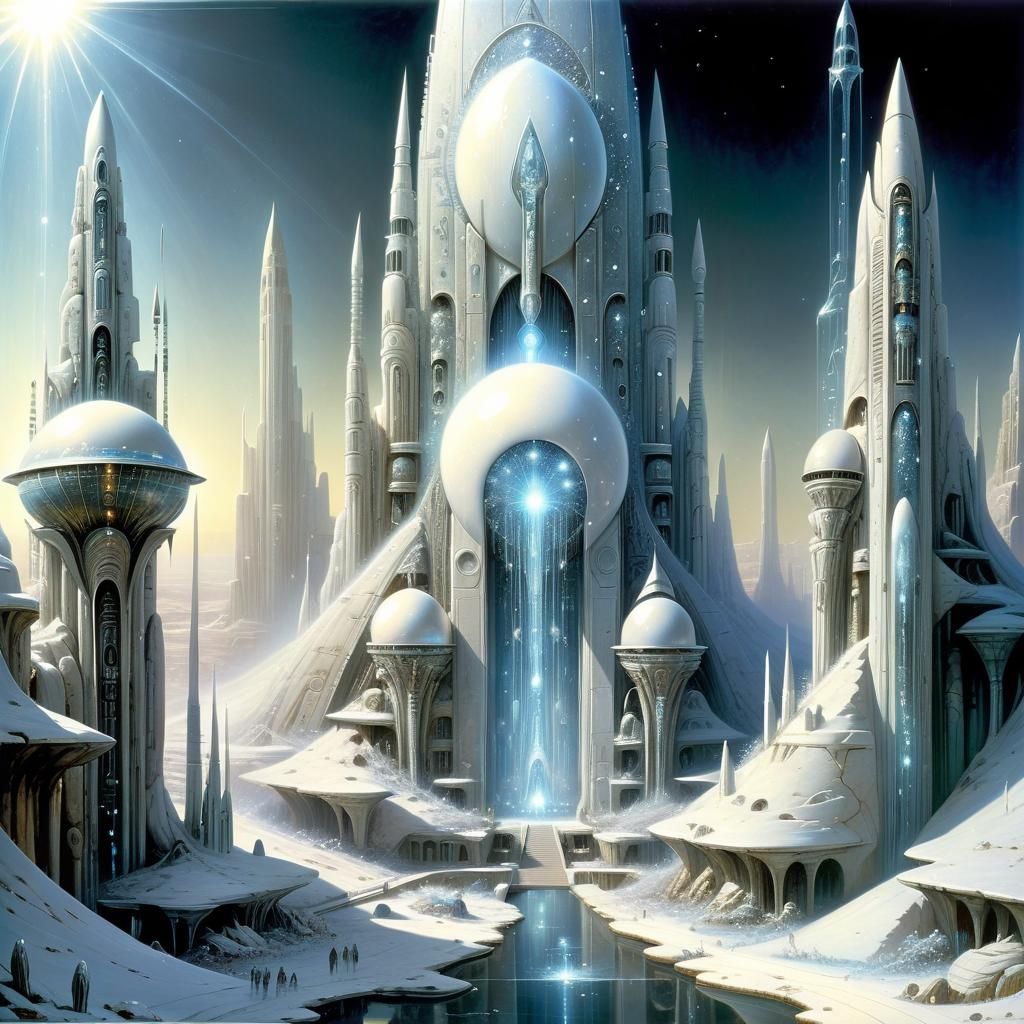 Epic Futuristic Crystal City Dreamscape