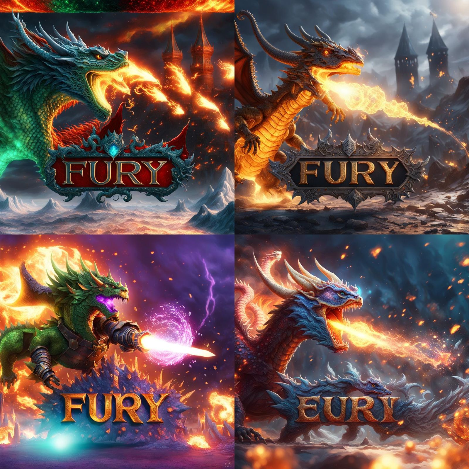 Soldier Shoots Diamonds, Dragon Breaths Fire: 3D Art