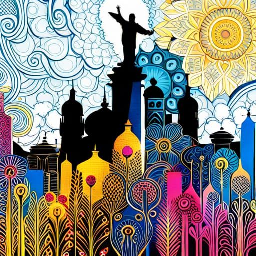 Floral Fantasy: Mixed Media Digital Art in Kyiv