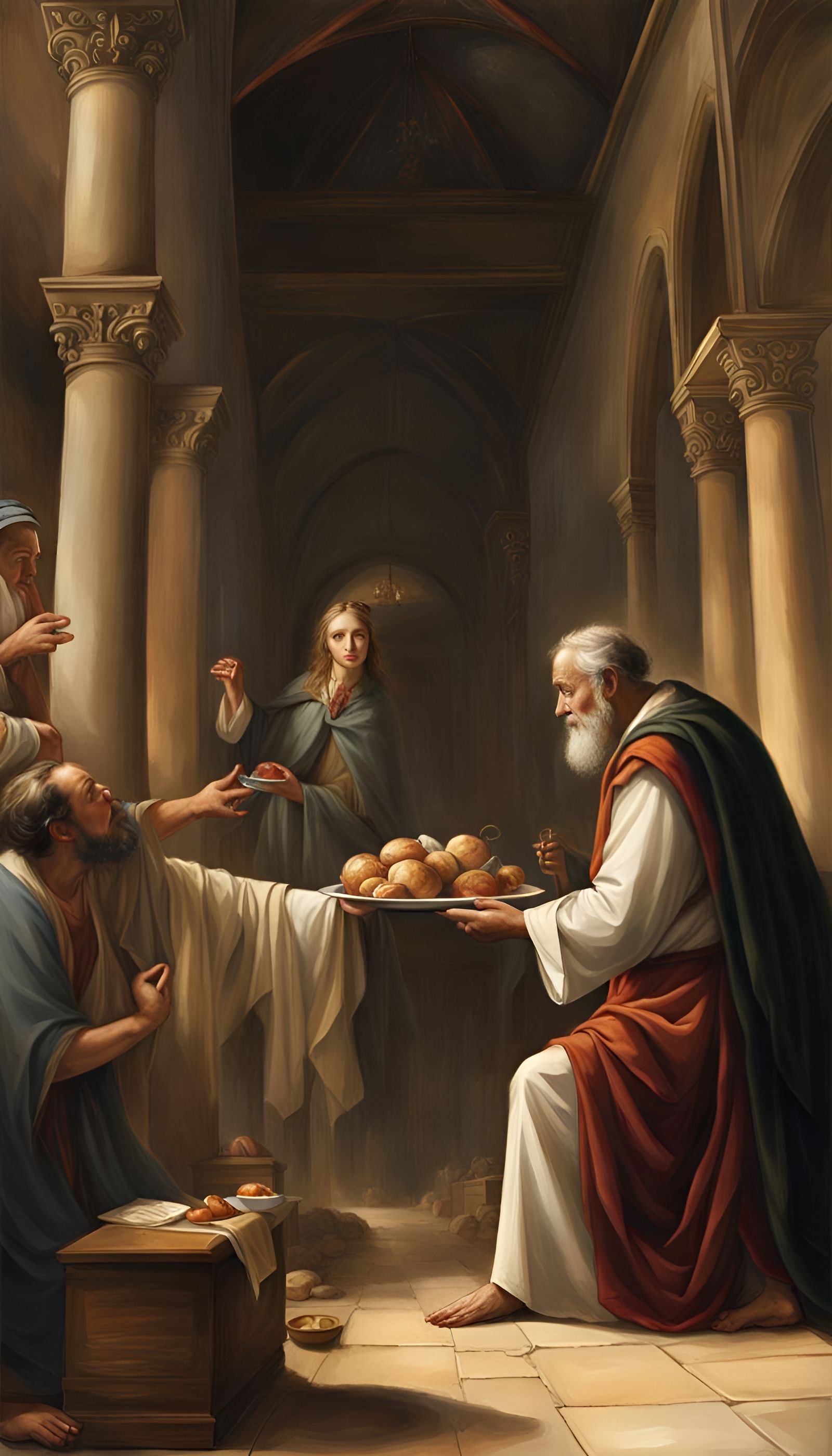 David's Worship: A Hyperrealistic and Atmospheric Depiction