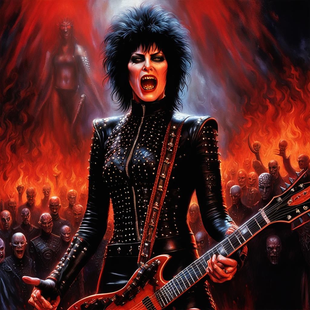 Joan Jett Pinhead Performing in Hell