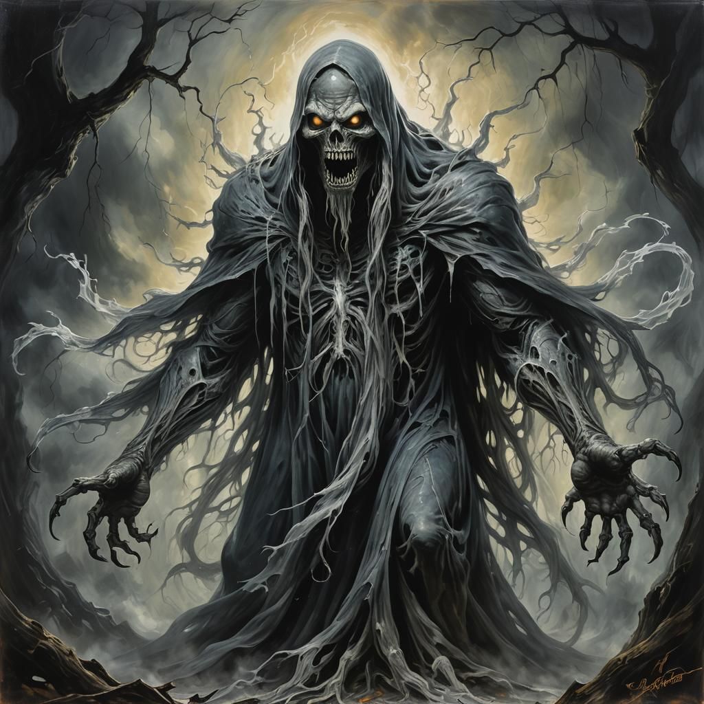 Ethereal Ghostly Monster: A Chilling Specter of Horror