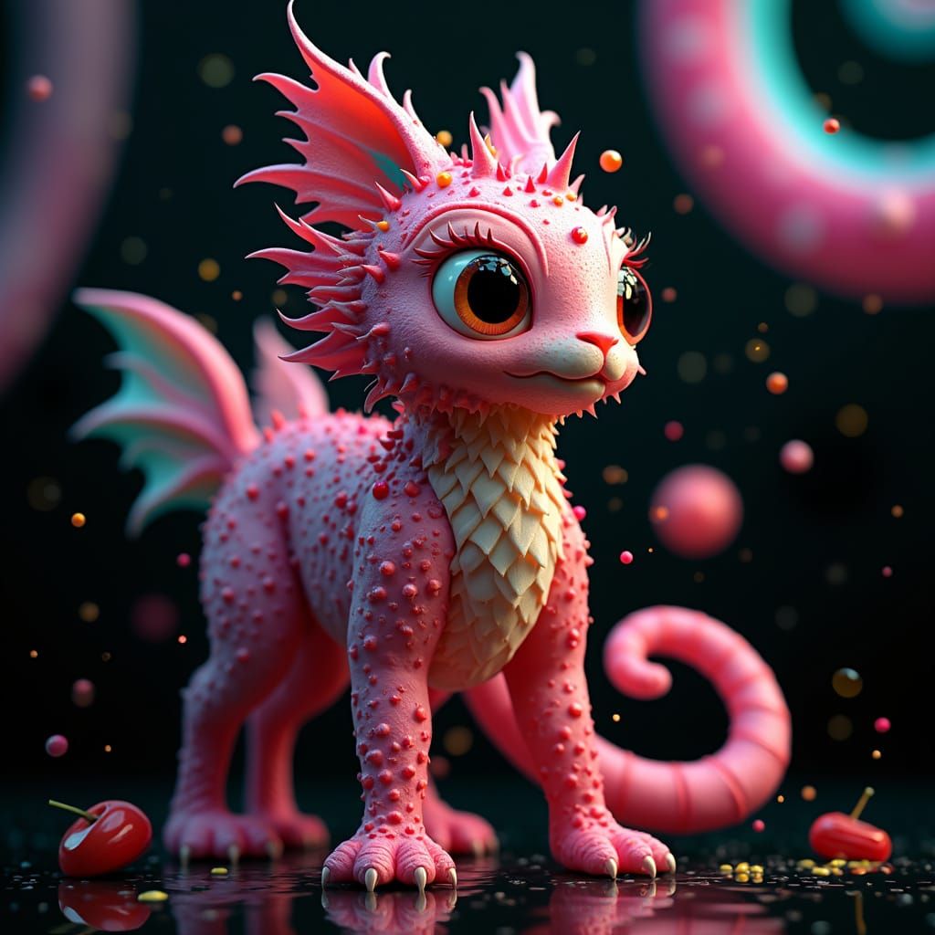 Whimsical Candyland Fantasy World in Vibrant Digital Art