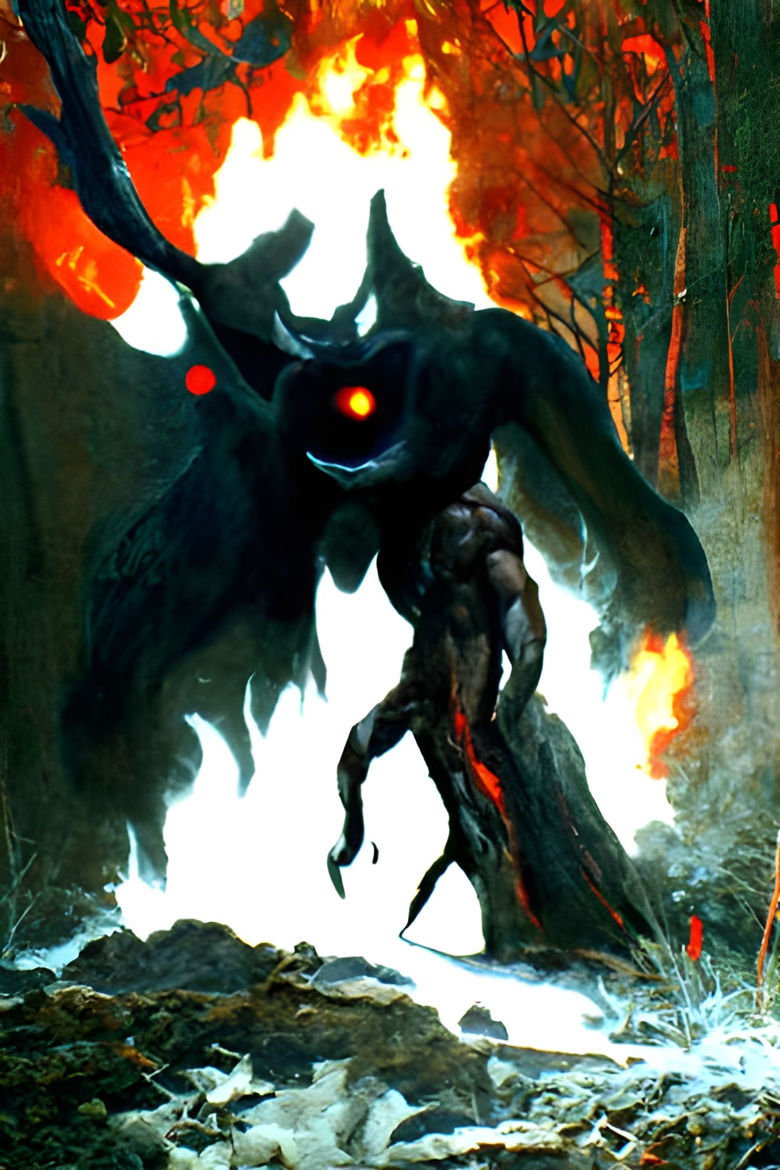 Fiery Balrog Emerges: A Dark Fantasy Concept Art