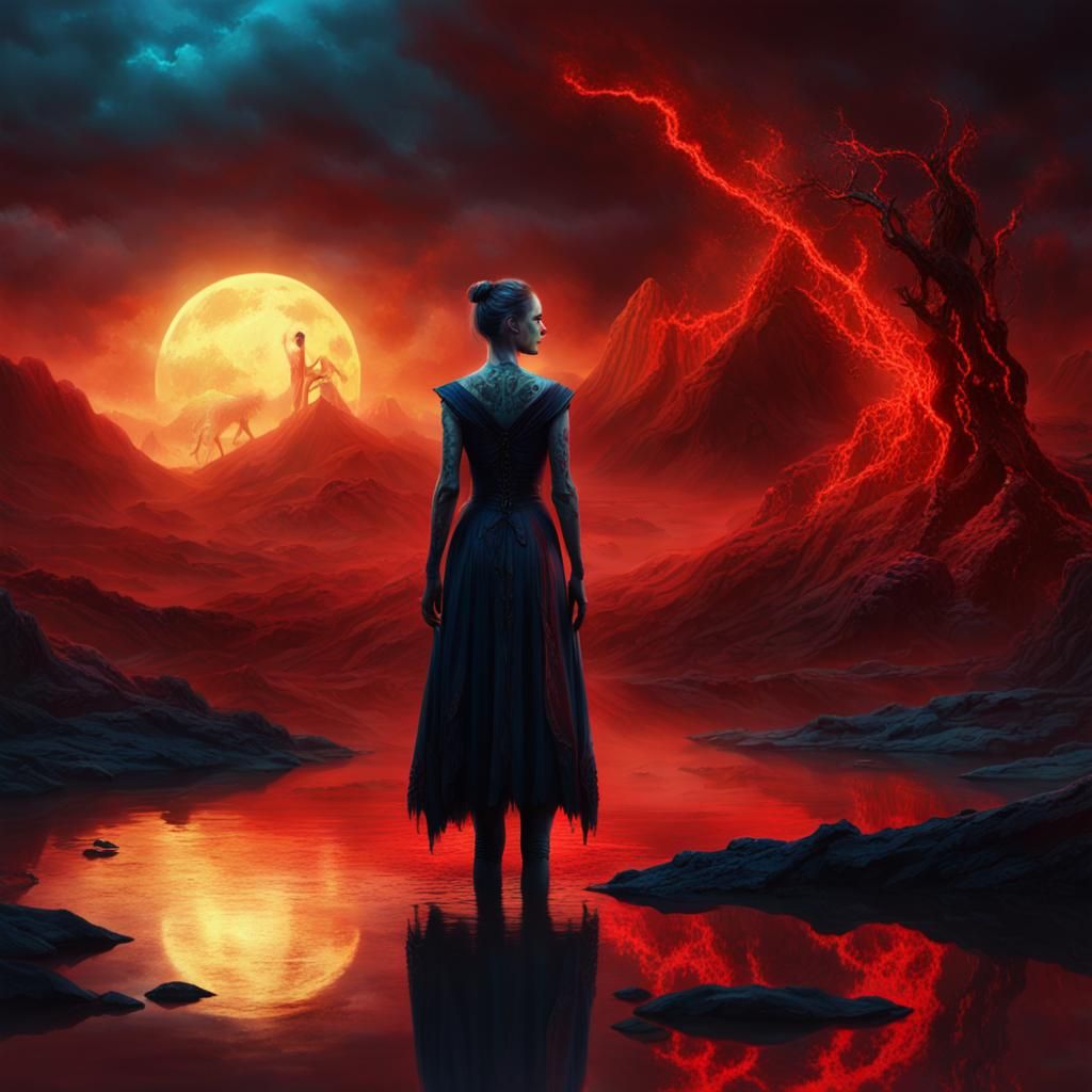 Surreal Fantasy Goddess Encapsulates Dark Magic in Haunting...