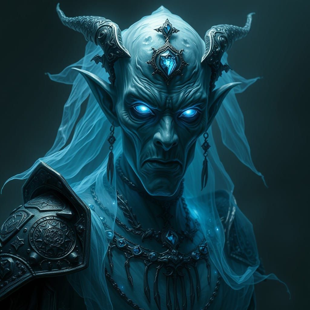 Ethereal Dwemeri Guardian in Dark Fantasy Style
